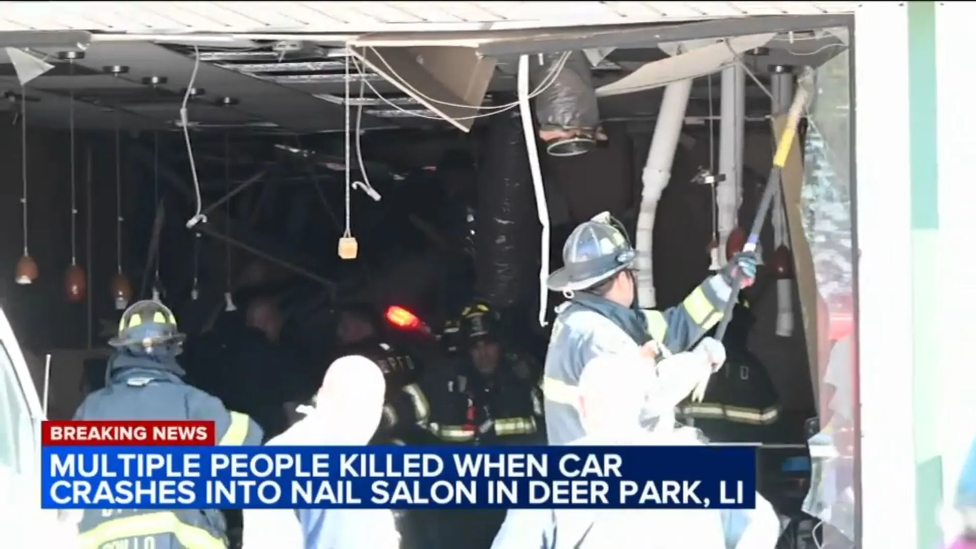 Tragedy Strikes as Car Crashes Into Long Island Nail Salon, Claiming Lives