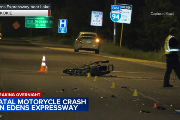 Fiery Accident on Edens Expressway: Motorcyclist Loses Life in Collision with Car