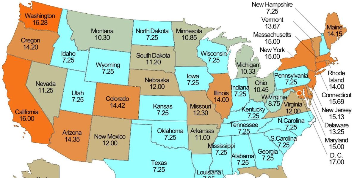 A Closer Look at the 5 States With the Highest Minimum Wages in 2024