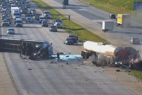 Truck DRIVER KILLED IN MULTI-VEHICLE CRASH on U.S. 287 Involving Three 18-wheelers and Two SUVs